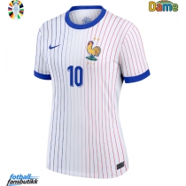 Frankrike Kylian Mbappe #10 Bortedrakt Dame EM 2024 Kortermet